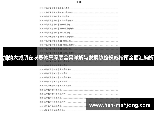 加的夫城所在联赛体系深度全景详解与发展脉络权威指南全面汇编析